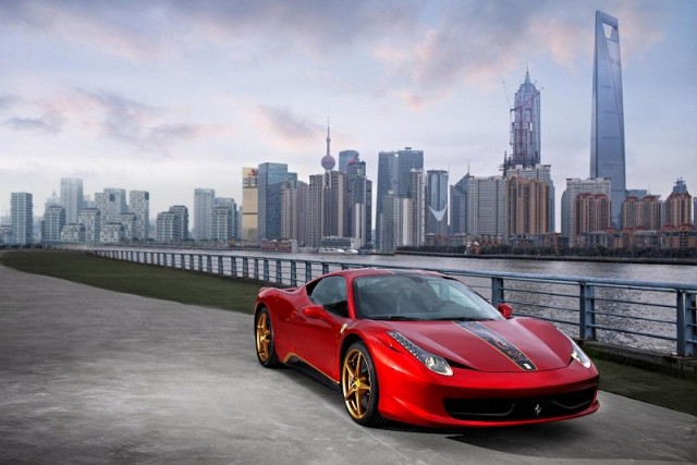 Ferrari damages Chinese monument. Image by Ferrari.