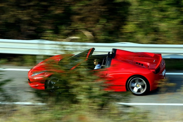 First Drive: Ferrari 458 Spider. Image by Ferrari.