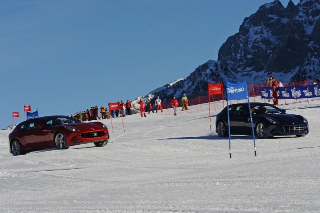 Alonso and Massa take to the slopes. Image by Ferrari.