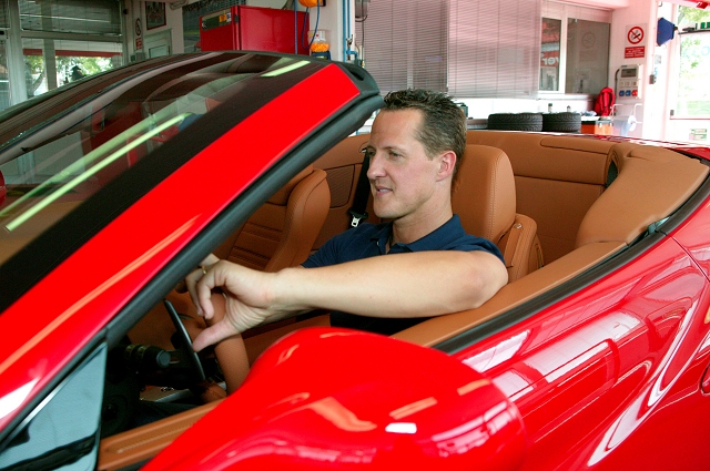 Michael Schumacher and the Ferrari California. Image by Ferrari.