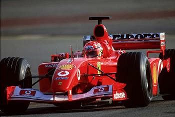 Can Michael Schumacher retain his championship in 2002? Image by Ferrari.