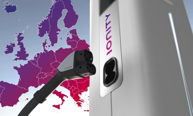 Ionity high-power EV charging network. Image by Ford.