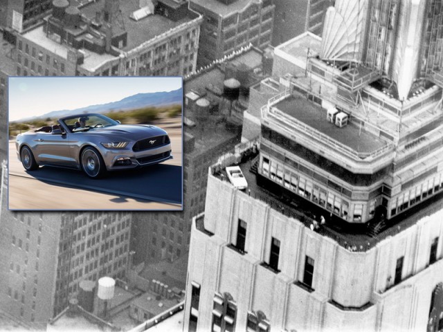 Mustang climbs Empire State Building. Image by Ford.