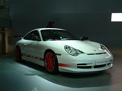 The Porsche stand at the 2003 Frankfurt Motor Show. Image by Adam Jefferson.