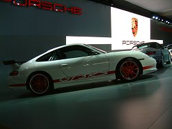 The Porsche stand at the 2003 Frankfurt Motor Show. Image by Adam Jefferson.
