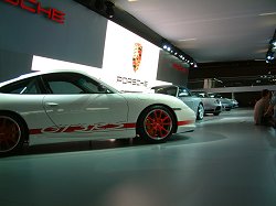 The Porsche stand at the 2003 Frankfurt Motor Show. Image by Adam Jefferson.