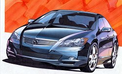 2004 Acura RL concept car. Image by Acura. Click here for a larger image. 2004 Acura RL concept car. Image by Acura.