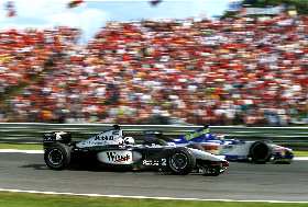 Coulthard drove fast and well, forcing Irvine into an error