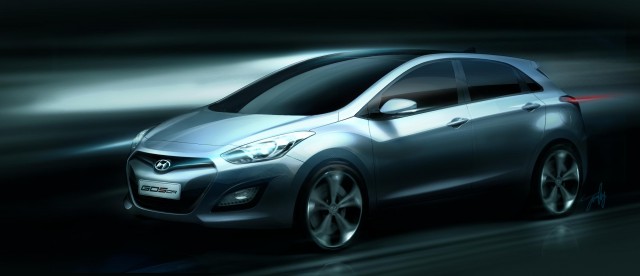 New Hyundai i30 teased. Image by Hyundai.