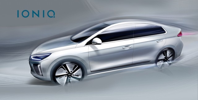 Coupé-like looks for Hyundai's Ioniq EV. Image by Hyundai.