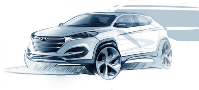 Hyundai gives us glimpse of the new Tucson. Image by Hyundai.