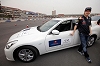 Sebastian Vettel tries out the latest Infiniti models in Shanghai. Image by Infiniti.