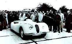 The Jaguar XK120 at Jabbeke in 1949