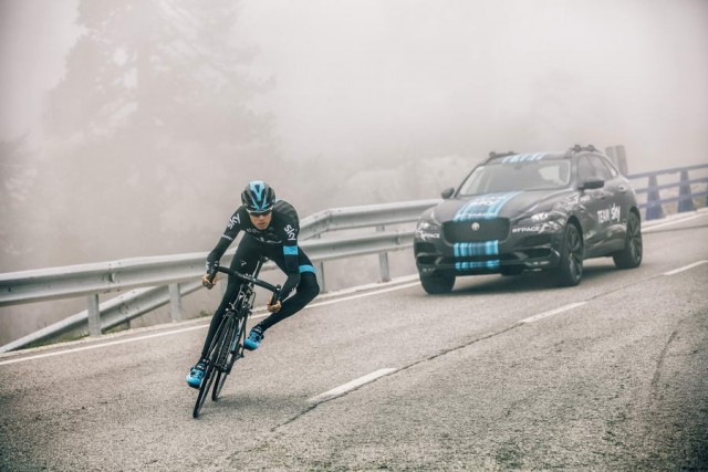 Jag's first SUV to follow Tour de France. Image by Jaguar.