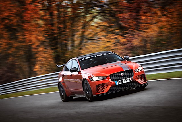 Jaguar XE SV Project 8 sets Ring record. Image by Jaguar.