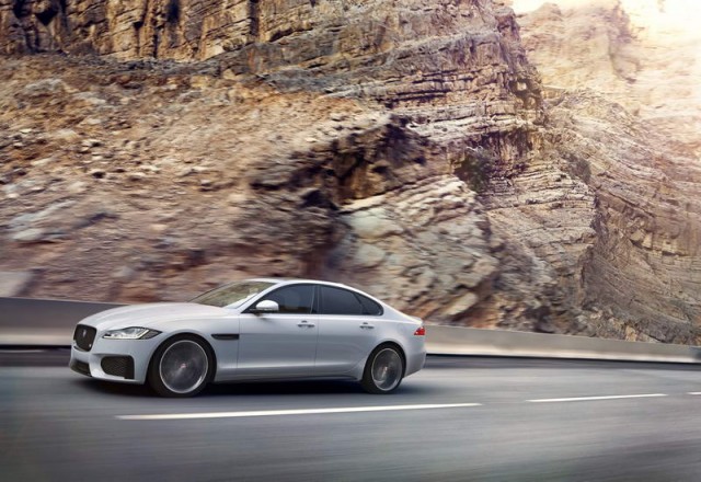 Jaguar XF revealed in daredevil high-wire stunt. Image by Jaguar.