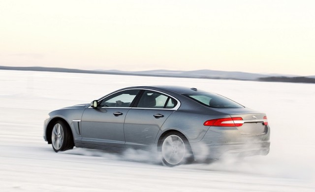 Jaguar adds four-wheel drive to XF and XJ. Image by Jaguar.