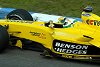 Giancarlo Fisichella driving to his first ever F1 victory - the 2003 Brazilian GP. Photograph by Jordan. Click here for a larger image.