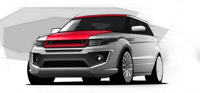 Kahn teases aggressive Range Rover Evoque. Image by A. Kahn Design.