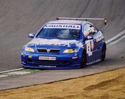 The new livery is not quite as distinctive as the usual red/white Vauxhall racing colours. Picture by Kelvin Fagan.