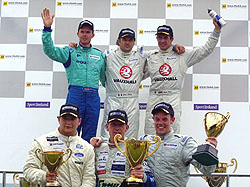 The feature race podium. Picture by www.toca-tour.co.uk.