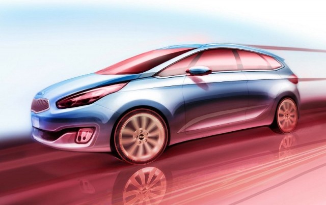 Kia Carens teased. Image by Kia.