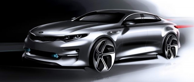 Kia Optima to be revealed in New York. Image by Kia.