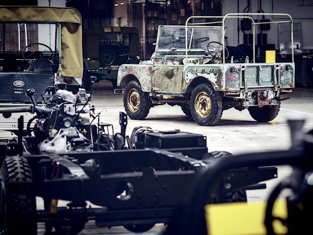 Earliest Land Rover found in garden near factory. Image by Land Rover.