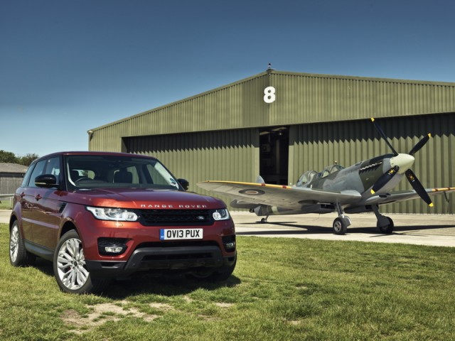 Range Rover Sport vs. Spitfire. Image by Land Rover.