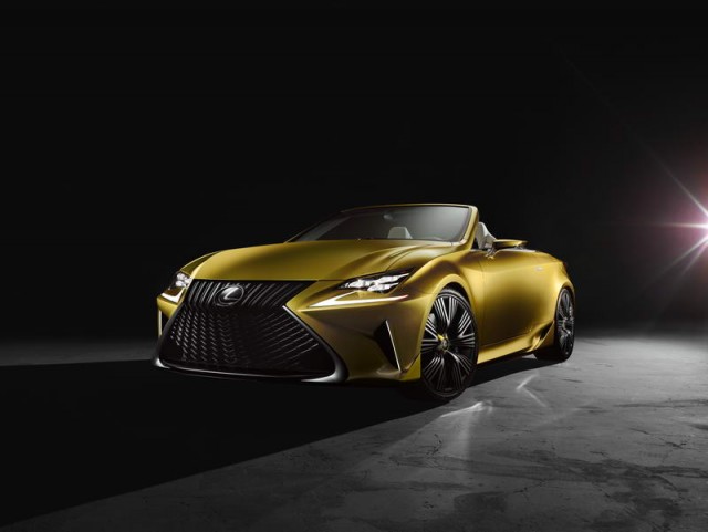 Lexus LF-C2 concept goes roofless in LA. Image by Lexus.