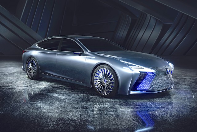 Lexus LS+ is a more realistic self-driving concept. Image by Lexus.