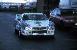 Markku Alen drives the gorgeous Lancia 037. Picture by Mark Sims.