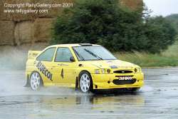 Mark in action in the Cosworth Escort. Picture by Mark Sims.