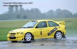 Mark in action in the Cosworth Escort. Picture by Mark Sims.