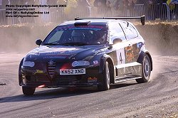 Steve Hill in his Alfa Romeo 147. Image by RallyingOnline.com. Click here for a larger image.
