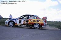 Frank Mesure took 8th in yet another Mitsubishi Lancer - obviously well suited to the Belgian tarmac. Picture by Mark Sims.