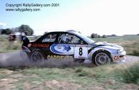 Joost Boxoen in the Subaru Impreza WRC. Picture by Mark Sims.