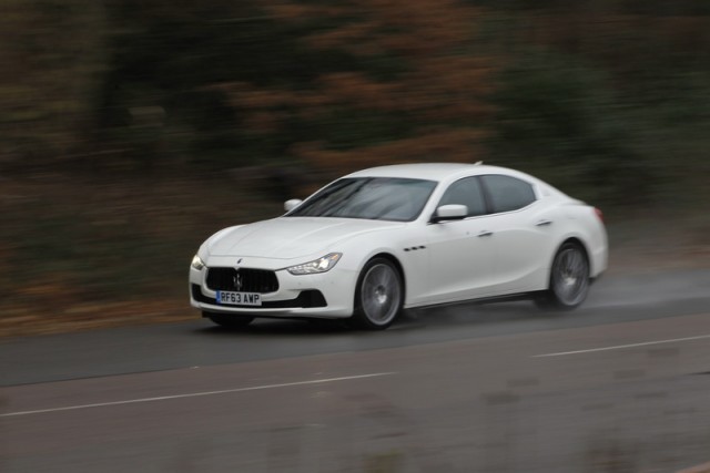 Incoming: Maserati Ghibi in the UK. Image by Jed Leicester.