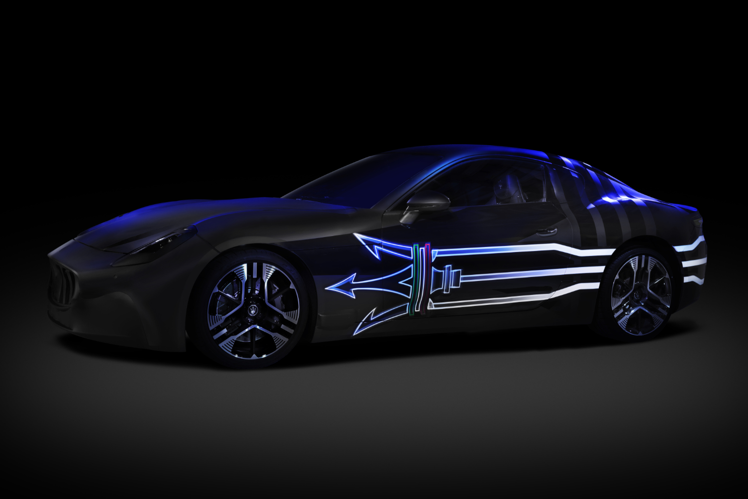 Maserati announces swift transition to electric power. Image by Maserati.