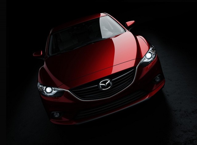 Mazda previews elegant new saloon. Image by Mazda.