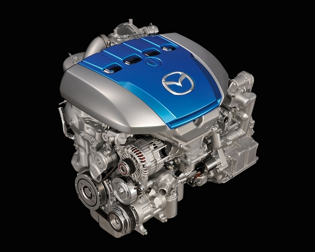 Mazda shows first SkyActiv engine. Image by Mazda.