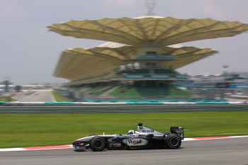David Coulthard in action at the spectacular Sepang circuit in Malaysia. Click here to read the qualifying reports. Picture by McLaren.