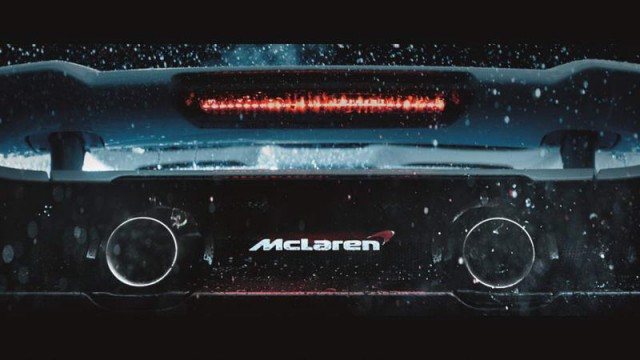 McLaren gives glimpse of 675LT's rear. Image by McLaren.