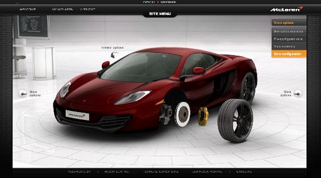 McLaren releases MP4-12C configurator. Image by McLaren.