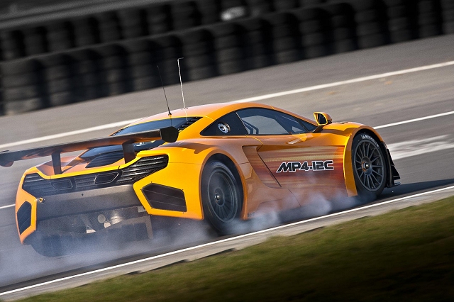 McLaren MP4-12C GT3 racer on test. Image by McLaren.