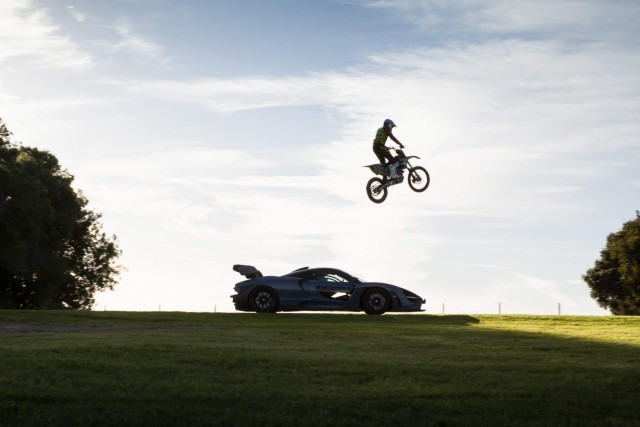 McLaren Senna races motocross bikes. Image by McLaren.