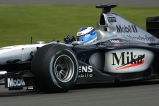 Mika Hakkinen drove a perfect race to victory at Silverstone. Photograph by McLaren.