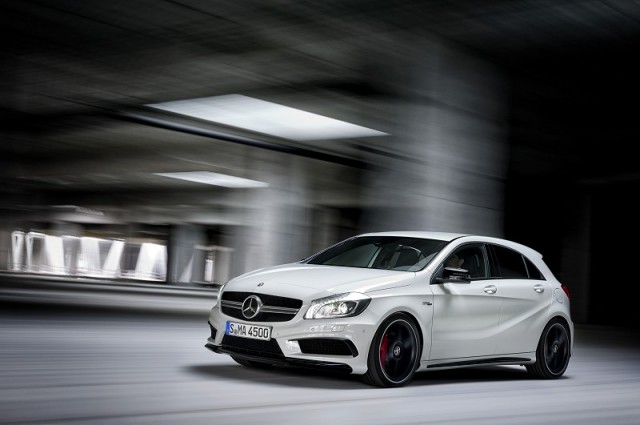 Merc unveils 360hp A 45 AMG. Image by Mercedes-Benz.