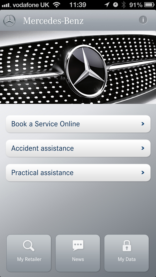 Mercedes' updated servicing app. Image by Mercedes-Benz.