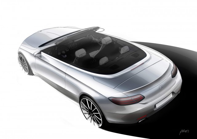 Mercedes-Benz C-Class Cabriolet teased. Image by Mercedes-Benz.